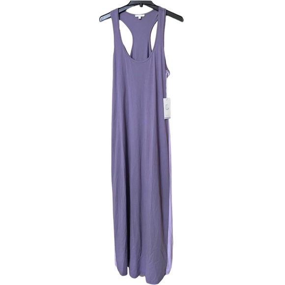 JOHNNY WAS CALME Purple Racer Back Knit Maxi Dress - Picture 1 of 7
